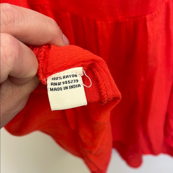 Red Embroidered Camisole size medium - Picture 6 of 7
